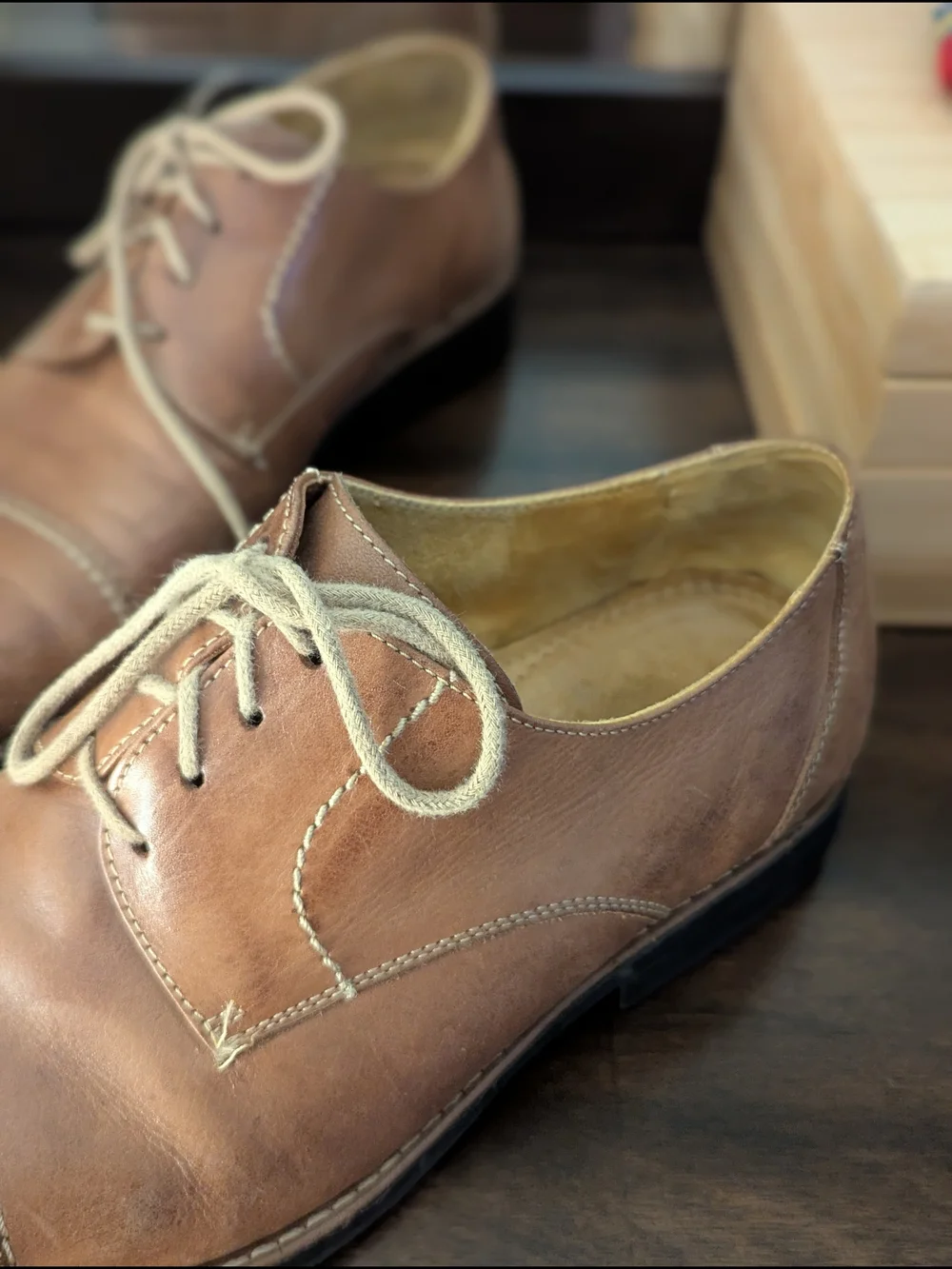 Sandro Moscoloni Bryan Men's 12 EEE Brown Leather Cap Toe Derby Shoes Brazil